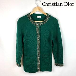 クリスチャンディオール(Christian Dior)のChristian Dior   VINTAGE　ビジュー　カーディガン(カーディガン)
