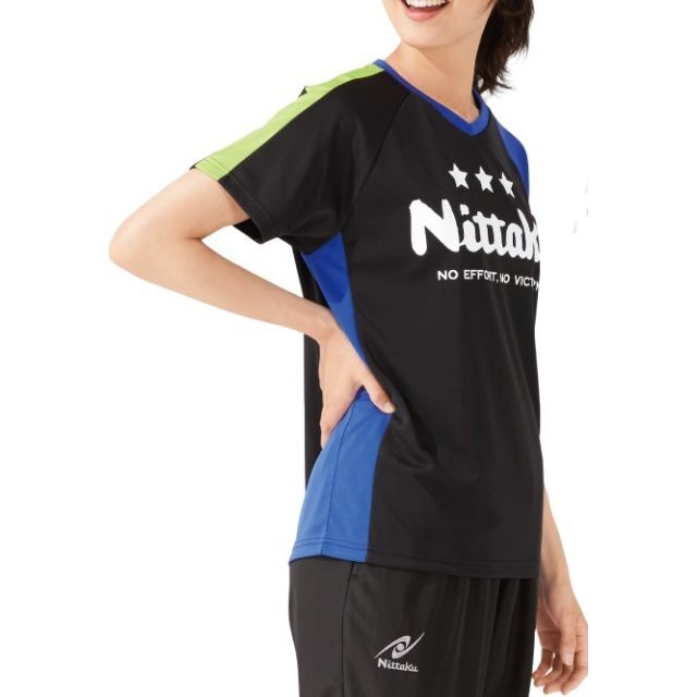 Nittaku(ニッタク)のNittaku/ニッタク★EV-Tシャツ★ブルー★男女兼用★Lサイズ スポーツ/アウトドアのスポーツ/アウトドア その他(卓球)の商品写真