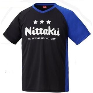 ニッタク(Nittaku)のNittaku/ニッタク★EV-Tシャツ★ブルー★男女兼用★Lサイズ(卓球)