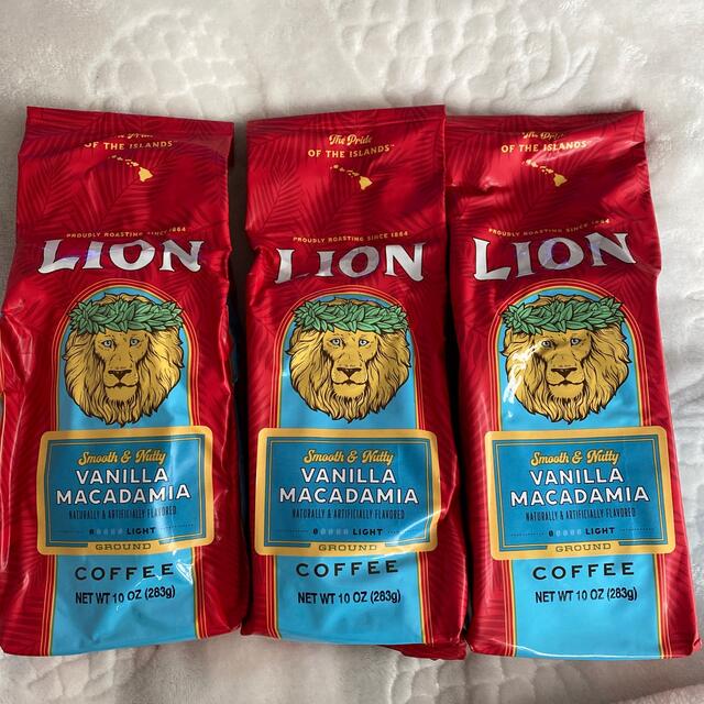LION(ライオン)のハワイのライオンコーヒーバニラマカダミア283g10オンス3個セット 食品/飲料/酒の飲料(コーヒー)の商品写真