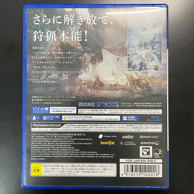 CAPCOM(カプコン)のモンスターハンターワールド　アイスボーン エンタメ/ホビーのゲームソフト/ゲーム機本体(家庭用ゲームソフト)の商品写真