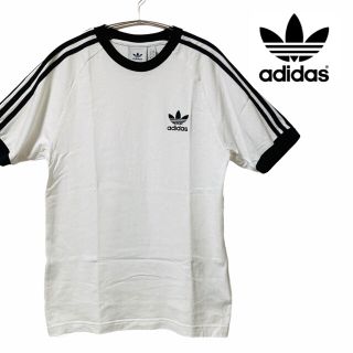 アディダス(adidas)の【美品】アディダスオリジナルス   tシャツ   半袖　刺繍ロゴ　白　黒(Tシャツ/カットソー(半袖/袖なし))