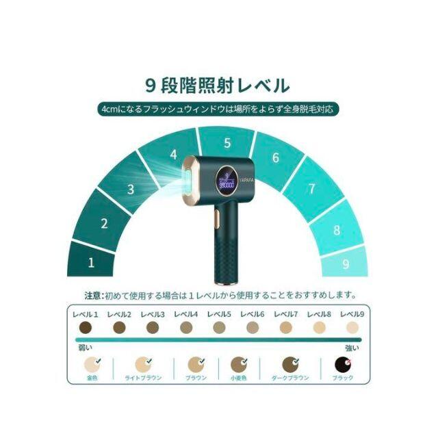 IPL 光脱毛器 光エステ 99万発 美顔機能付全身使用 日本語説明書付き スマホ/家電/カメラの美容/健康(ボディケア/エステ)の商品写真