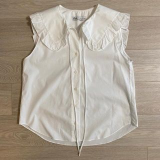 ザラ(ZARA)のzara シャツ　ブラウス(シャツ/ブラウス(半袖/袖なし))