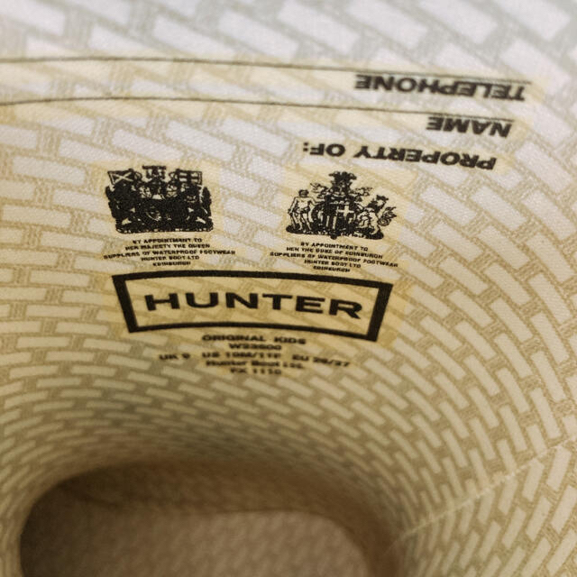 HUNTER(ハンター)のHUNTER キッズレインシューズ　UK9（約15cm） キッズ/ベビー/マタニティのキッズ靴/シューズ(15cm~)(長靴/レインシューズ)の商品写真