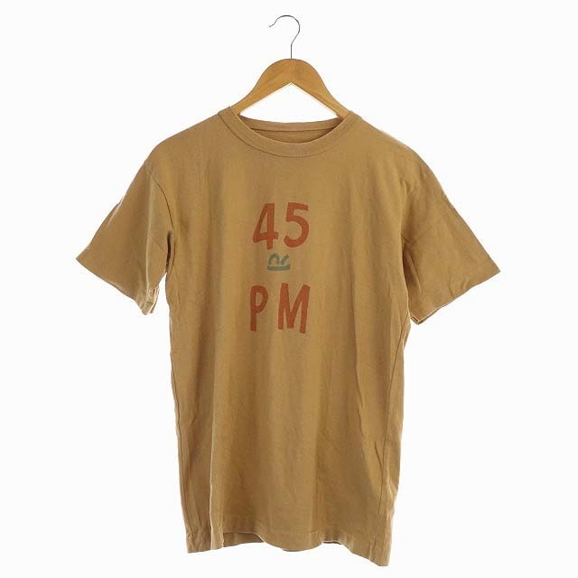 45rpm(フォーティーファイブアールピーエム)の45R 45rpm Tシャツ カットソー 半袖 ロゴ 3 ベージュ 茶 メンズのトップス(Tシャツ/カットソー(半袖/袖なし))の商品写真