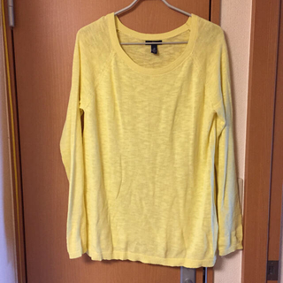 ギャップ(GAP)の大きいサイズ 薄手 セーター 黄色XL (3L相当)(カットソー(長袖/七分))