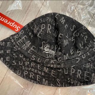 シュプリーム(Supreme)のSupreme Denim Crusher Black シュプリーム　ハット　黒(ハット)