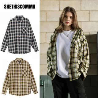 SHETHISCOMMA オーバーサイズ シャツ　Lサイズ(シャツ)