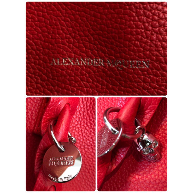 Alexander McQueen(アレキサンダーマックイーン)のアレキサンダーマックイーン 赤　レザートート バッグ レディースのバッグ(トートバッグ)の商品写真