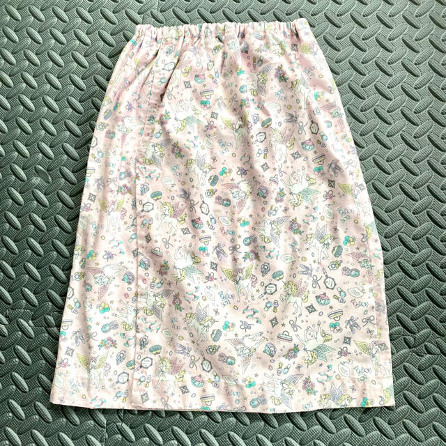 浴衣 2部式 女の子 110〜120cm ユニコーン柄 ハンドメイド キッズ/ベビー/マタニティのキッズ服女の子用(90cm~)(甚平/浴衣)の商品写真