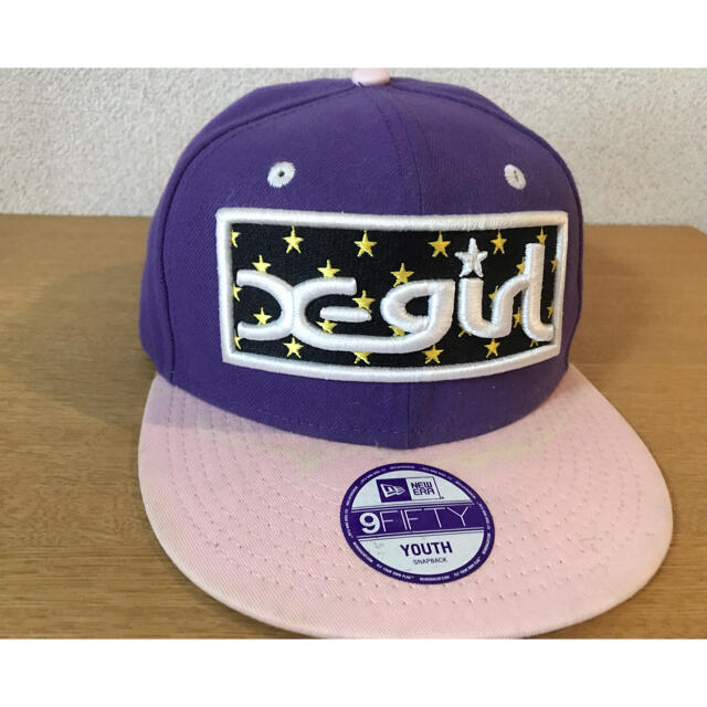 X-girl(エックスガール)のx-girl  kids NEWERA キャップ キッズ/ベビー/マタニティのこども用ファッション小物(帽子)の商品写真