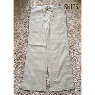 シップス(SHIPS)の【新品】SHIPS リネンパンツ　L  ベージュ(その他)