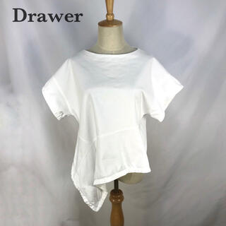 ドゥロワー(Drawer)のDrawer ドゥロワー　半袖　デザインカットソー　Tシャツ　レディース(カットソー(半袖/袖なし))