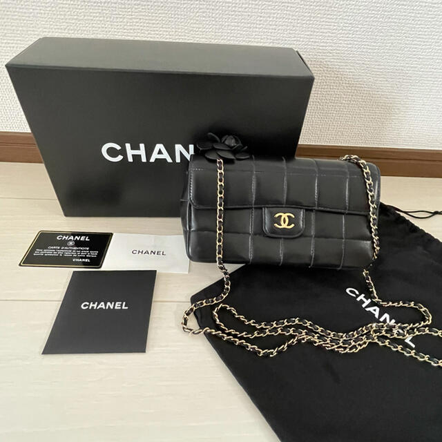 CHANEL シャネル チョコバー チェーンショルダー ミニバッグ カメリア