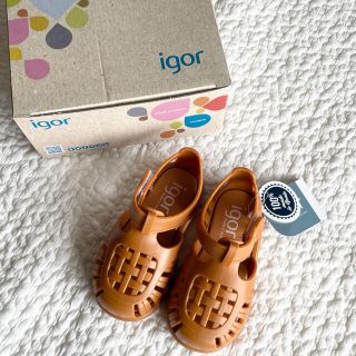 プティマイン(petit main)のigor イゴール TOBBY VELCRO 22 キャメル 新品未使用(サンダル)