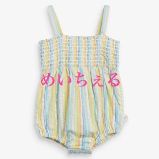 ボーデン(Boden)の【新品】Little Bird ストライプ シャーリング ロンパース(ロンパース)