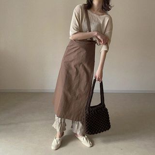 トゥデイフル(TODAYFUL)のLinen wrap skirt lawgy amiur(ロングスカート)