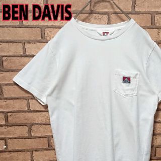 ベンデイビス(BEN DAVIS)のBEN DAVIS ベンデイビス ホワイト ポケット付 半袖 Tシャツ(Tシャツ/カットソー(半袖/袖なし))