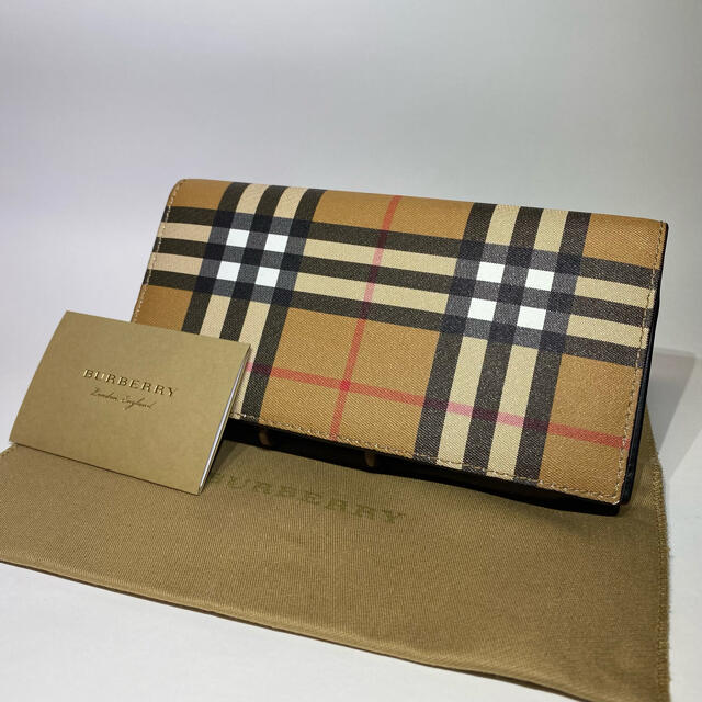 BURBERRY/ヴィンテージチェック/コンチネンタルウォレット | フリマアプリ ラクマ