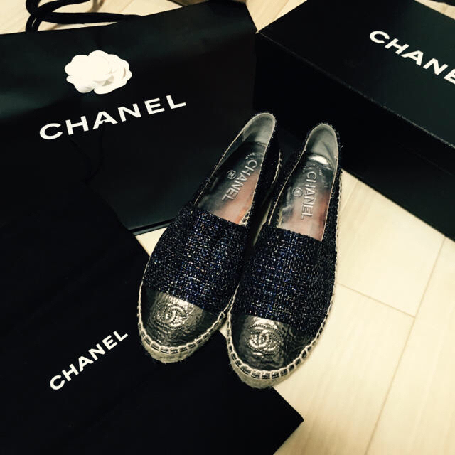 CHANELキラキラエスパドリーユ-