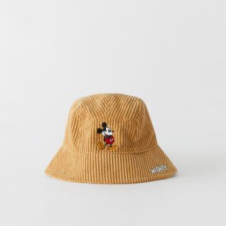 ザラ(ZARA)のzara ミッキーコラボ　コーデュロイハット　帽子　ベビー　キッズ(帽子)