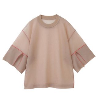 ステュディオス(STUDIOUS)のCLANE SEE-THROUGH LINE KNIT ベージュ 1(ニット/セーター)