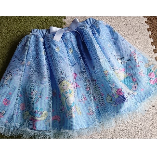 Disney(ディズニー)のアリス フリルスカート ディズニー アリスプリントスカート size100 キッズ/ベビー/マタニティのキッズ服女の子用(90cm~)(スカート)の商品写真