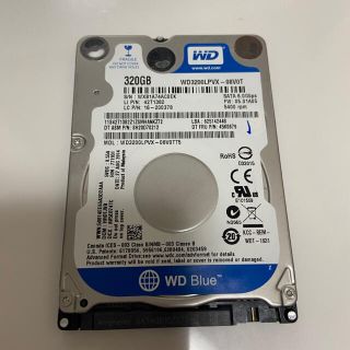 中古ハードディスク HDD 320GB ノートPC用(PCパーツ)