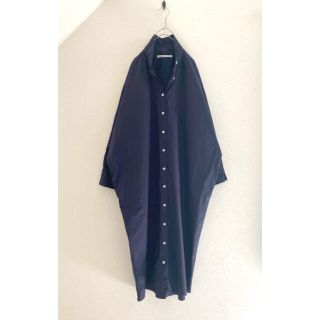 ドゥーズィエムクラス(DEUXIEME CLASSE)のupper hights NAVY ドロップショルダー シャツワンピース(ひざ丈ワンピース)