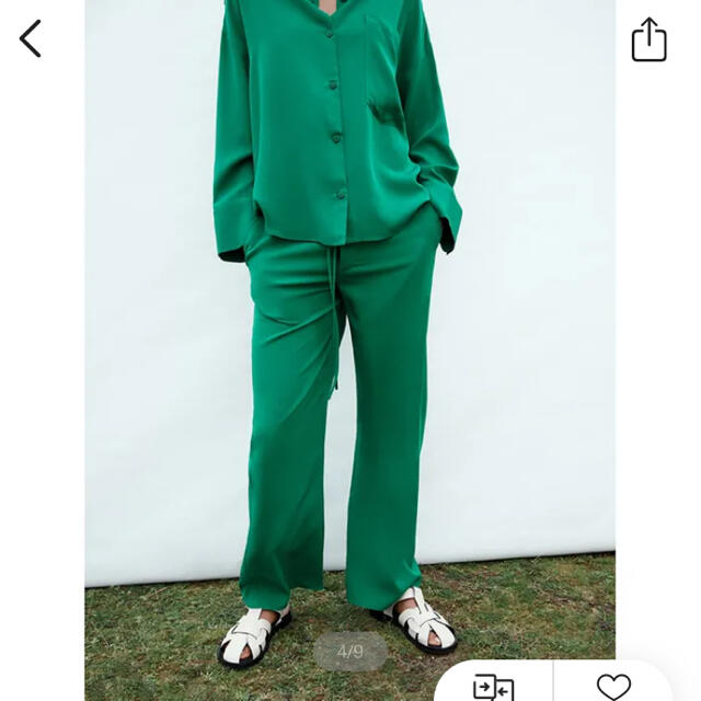 ZARA(ザラ)のZARA フルイドパンツ(Mサイズ) レディースのパンツ(カジュアルパンツ)の商品写真