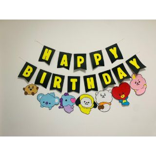 BTS BT21 BT21誕生日飾り　壁面飾り