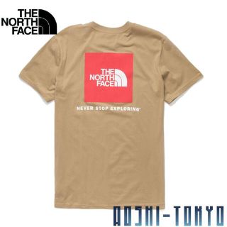 ザノースフェイス(THE NORTH FACE)の◆日本未発売◆NORTH  FACE BOX ロゴTシャツ/ケルプタン　Sサイズ(Tシャツ/カットソー(半袖/袖なし))