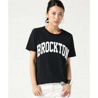 アパルトモンドゥーズィエムクラス(L'Appartement DEUXIEME CLASSE)の極美品 希少 ドゥーズィエムクラス BROCKTON Tシャツ ブラック 黒(Tシャツ(半袖/袖なし))