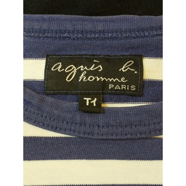 agnes b.(アニエスベー)のアニエスベー オム ロンT ボーダー サイズT1 メンズのトップス(Tシャツ/カットソー(七分/長袖))の商品写真