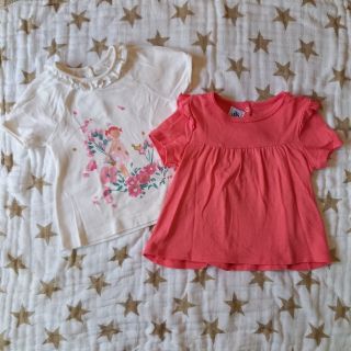 プチバトー(PETIT BATEAU)の(おこめ様専用)ﾌﾟﾁﾊﾞﾄー　半袖カットソー2枚セット　24M(Tシャツ/カットソー)