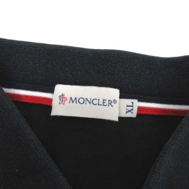 MONCLER(モンクレール)のモンクレール MAGLIA POLO CORTA ポロシャツ 半袖 ロゴ 黒 メンズのトップス(ポロシャツ)の商品写真