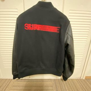 シュプリーム(Supreme)のsupreme モーションロゴ スタジャン 黒 Lシュプリーム ジャケット(スタジャン)