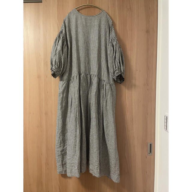 ロングワンピース/マキシワンピース nest Robe ヘンプギンガムバルーン