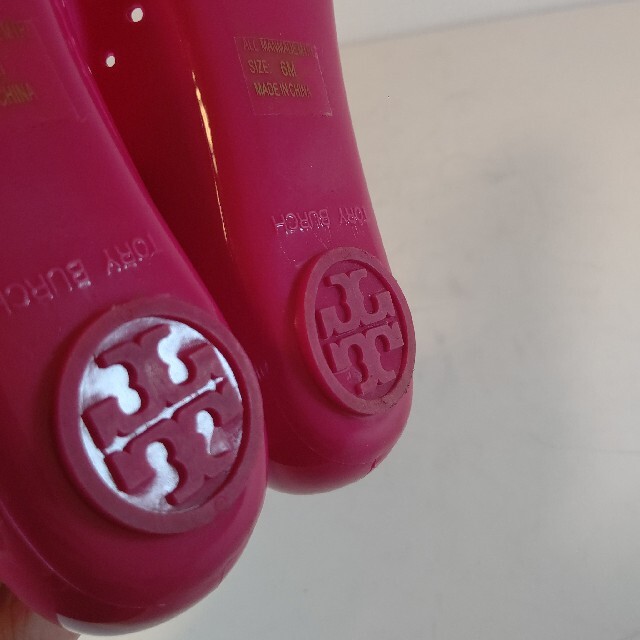 Tory Burch(トリーバーチ)のトリーバーチ  フラットシューズ  ラバーシューズ レインシューズ ピンク レディースの靴/シューズ(バレエシューズ)の商品写真