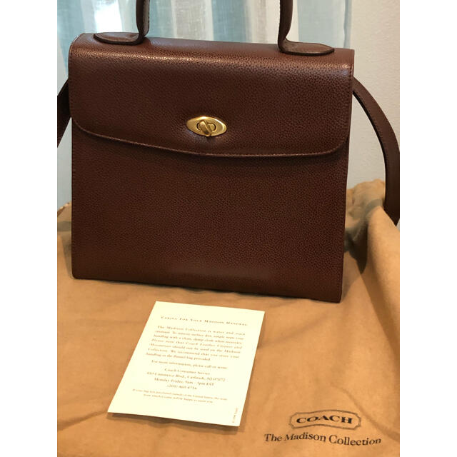 OLD COACH ショルダーバッグ 茶色　オールドコーチ23cmマチ