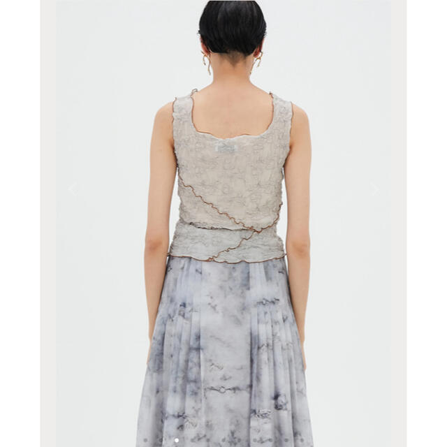 Ameri VINTAGE(アメリヴィンテージ)のMURRAL Sheer crumpled tank (Light gray) メンズのトップス(タンクトップ)の商品写真