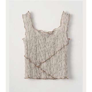 アメリヴィンテージ(Ameri VINTAGE)のMURRAL Sheer crumpled tank (Light gray)(タンクトップ)