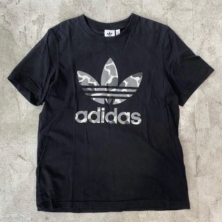 アディダス(adidas)のアディダス カモ トレフォイル ロゴ Tシャツ ブラック 系 サイズ 0(Tシャツ/カットソー(半袖/袖なし))