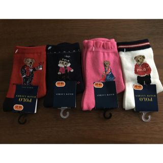 ポロラルフローレン(POLO RALPH LAUREN)の新品　ラルフローレン靴下4足　19-21㎝　ベア　女の子用(靴下/タイツ)