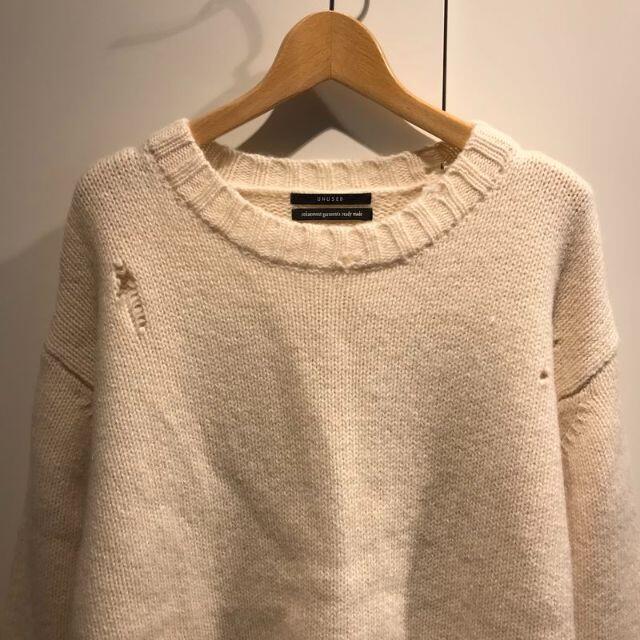 極美品 20aw 木村拓哉着 UNUSED ダメージ ニット 3