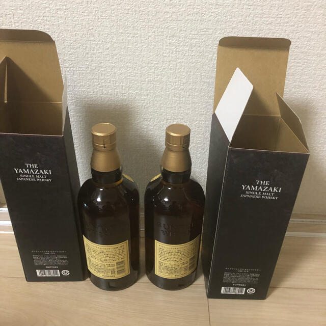 サントリー(サントリー)のサントリー ウイスキー 山崎 12年 箱付き 2本 食品/飲料/酒の酒(ウイスキー)の商品写真