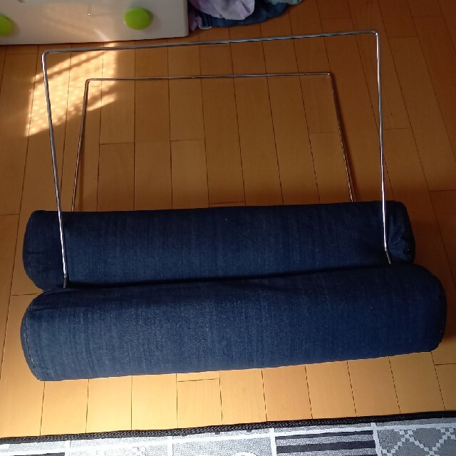 MUJI (無印良品) - 無印良品 ソファ 3シーター ヘッドレスト デニム