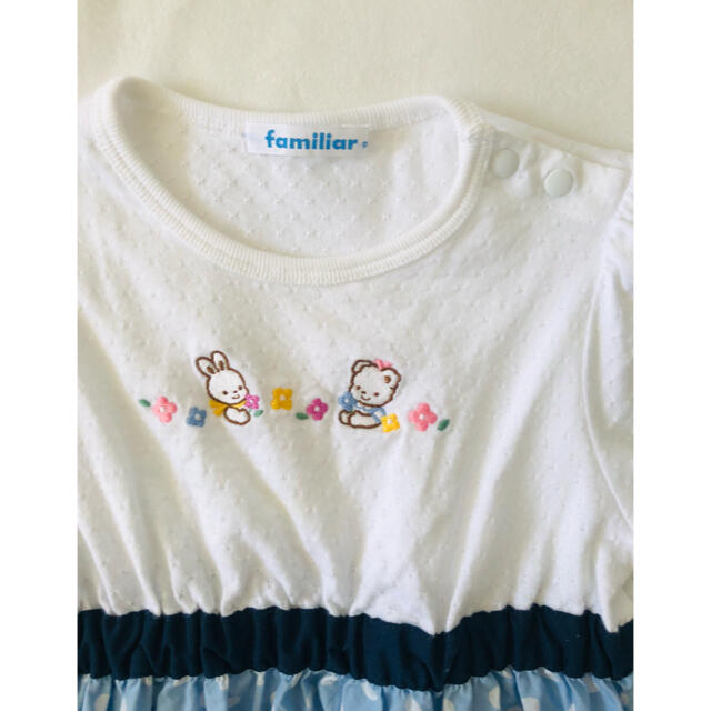 familiar(ファミリア)のkaao様専用ファミリア⭐︎ワンピース現行品 キッズ/ベビー/マタニティのキッズ服女の子用(90cm~)(ワンピース)の商品写真