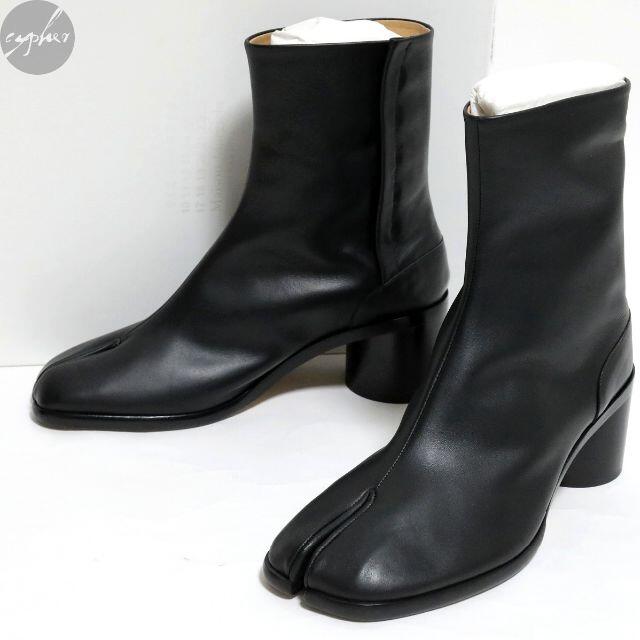 42 27cm 21SS メゾンマルジェラ レザー 足袋 ブーツ 黒 新品 タビ | フリマアプリ ラクマ